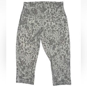 Lululemon Gray Cheetah Align High Rise Cropped Leggings
